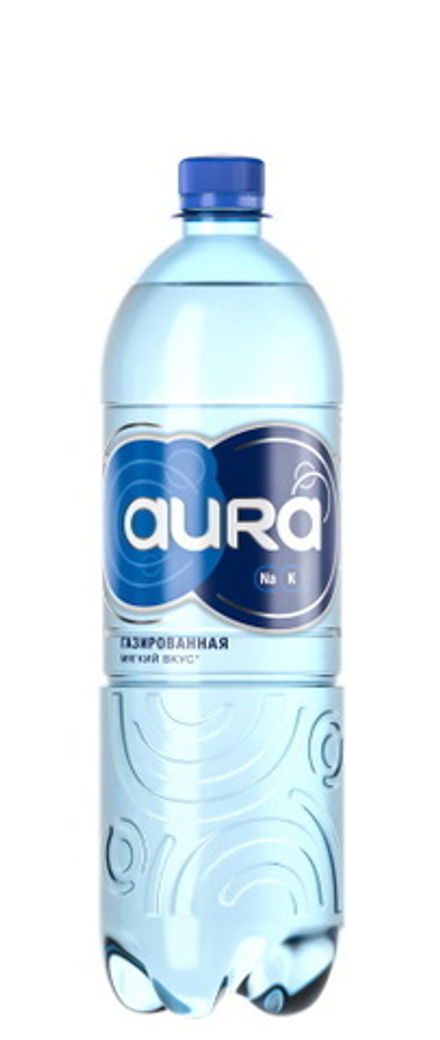 Вода "AURA" газированная 0,5л. Лидское пиво