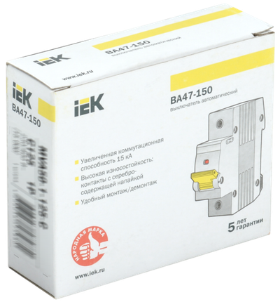 KARAT Автоматический выключатель ВА47-150 1P D 100А 15кА IEK