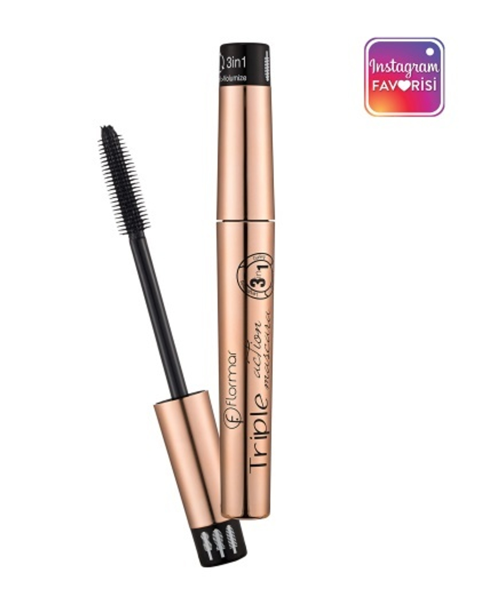 FLORMAR Тушь для ресниц с тройным эффектом Triple Action Mascara 3in1