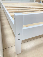 Кровать-13 одинарная из массива белый 900*2000