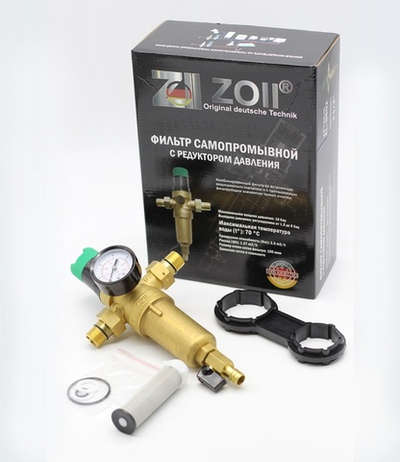 Фильтр с редуктором давления 1/2  (МЕТАЛЛ.)  ЗОЛЛ (8/1шт)