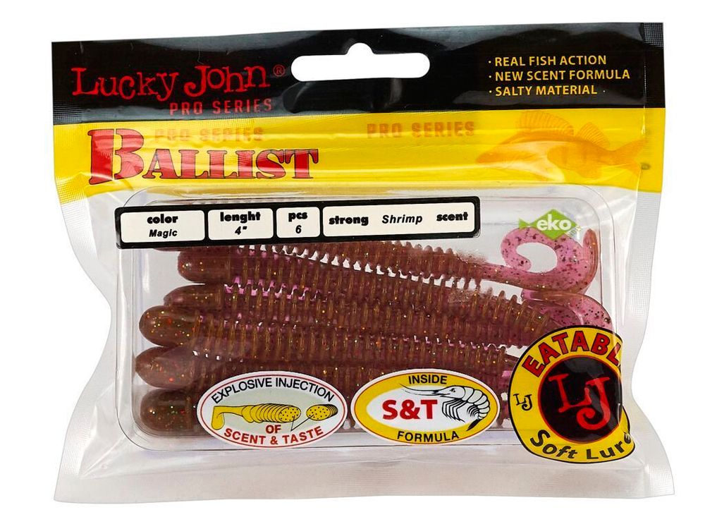 Мягкая приманка Lucky John BALLIST 4.0in (102 мм), цвет S14 6шт/уп