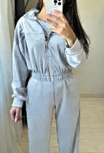 Костюм двойка, бамбук велюр, цвет серый