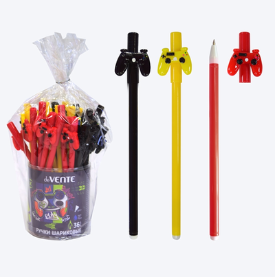 Ручка шариковая синяя 0,7мм "Level Up Game" (deVENTE)