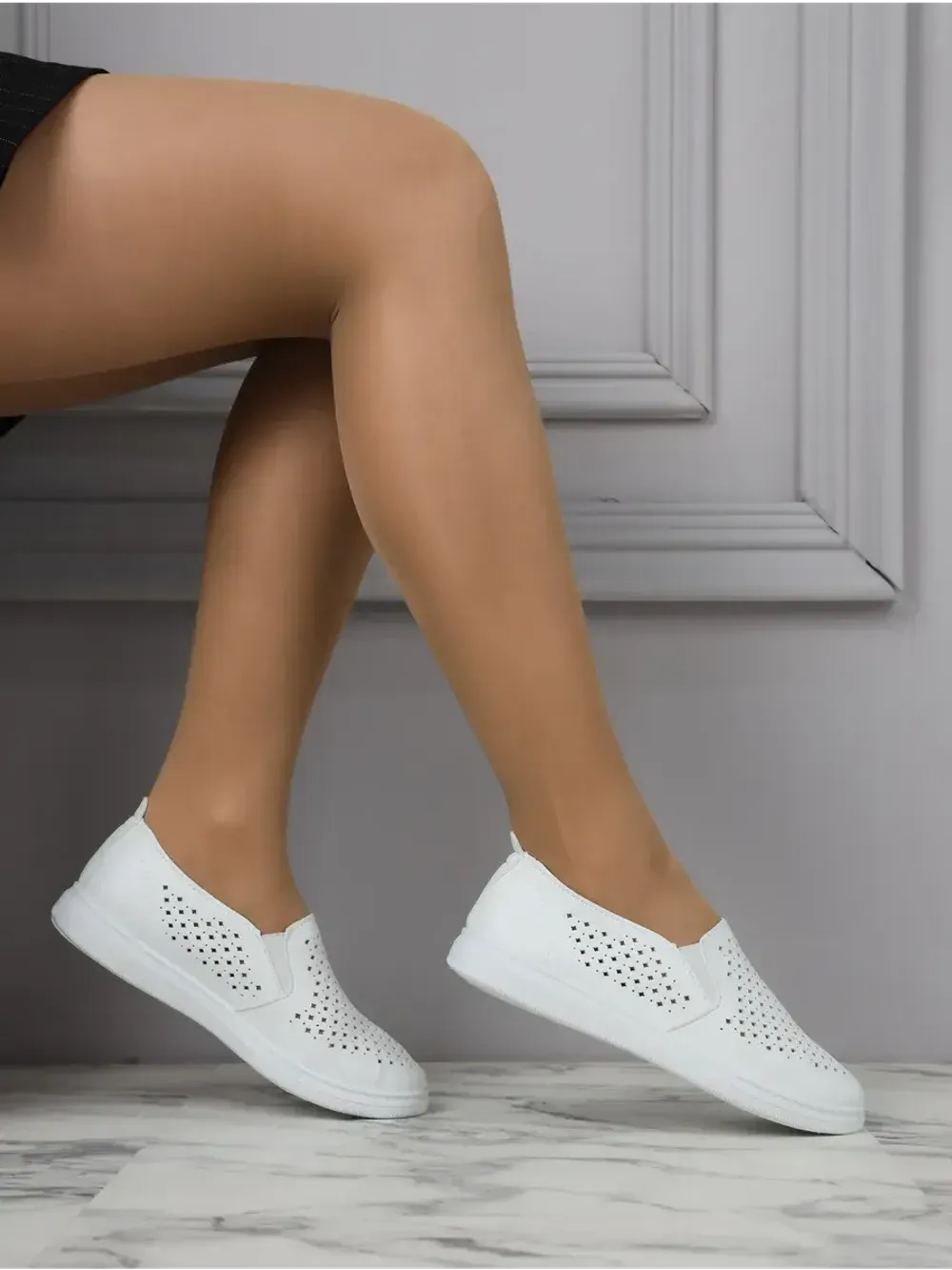 Мокасины летние с перфорацией