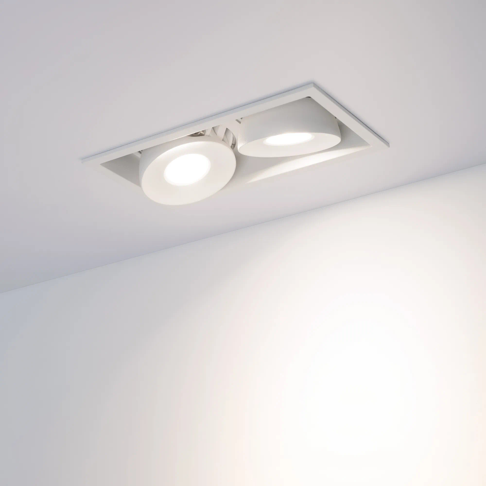 Светильник CL-SIMPLE-S148x80-2x9W Day4000 (WH, 45 deg) (Arlight, IP20 Металл, 3 года) 028150