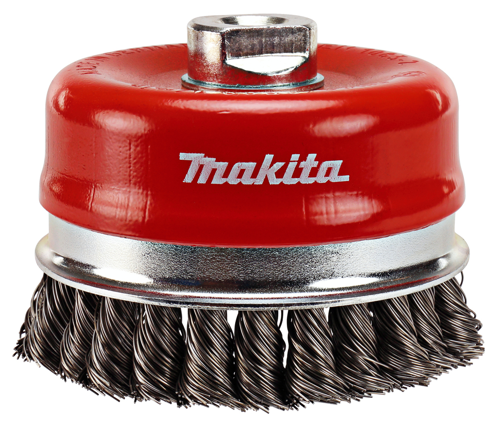 Щетка проволочная чашечная PREMIUM (d100 мм, толщ. проволоки 0.5 мм, пучки, металл, M14x2) Makita P-04472 M14х2 100 мм Чашечная 0,5 мм Металл Пучки витой проволоки