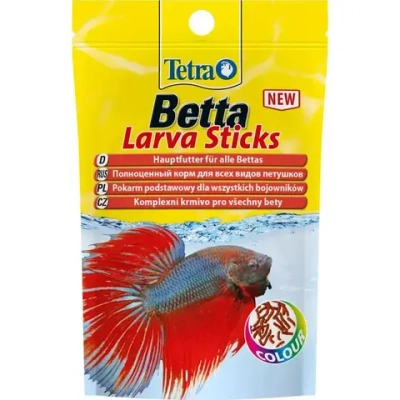 Tetra betta larvasticks корм для петушков и других лабиринтовых рыб в форме мотыля - 5 г (саше)