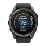 Cпортивные часы Garmin fenix 8 Pro, 51 мм, AMOLED, титан с DLC, сапфир, силиконовый ремешок цвета «чёрный/серый» Тёмно-серый безель из титана с DLC-покрытием, AMOLED-дисплей. Ремешок с классической застёжкой — на запястье обхватом 127–210 мм