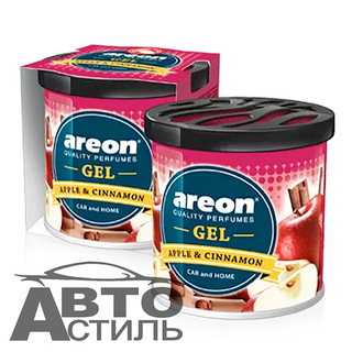 Ароматизатор в банке под сиденье Areon GEL САN 80гр - ЯблокоКорица\Apple&Cinnamon