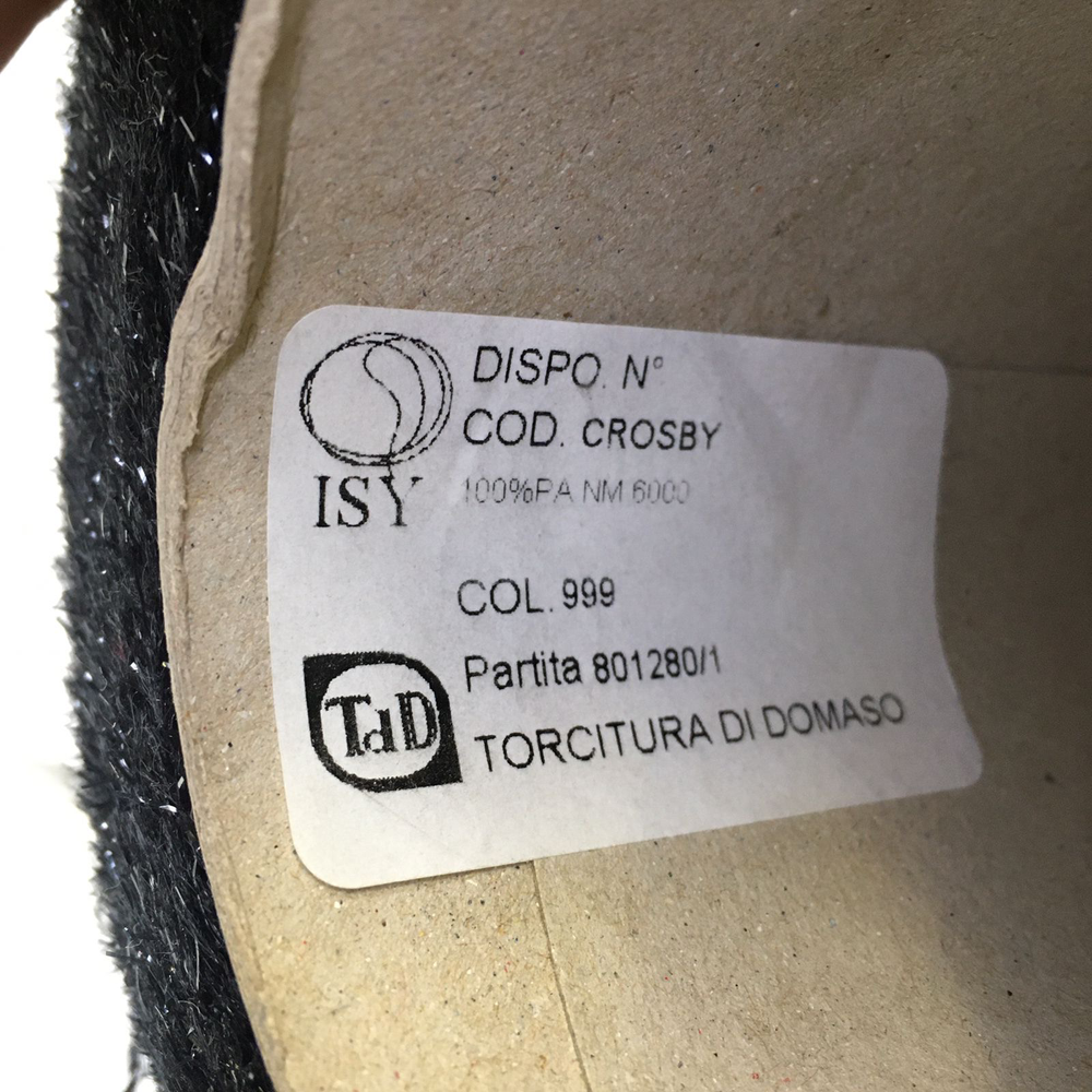 CROSBY - Torcitura di Domaso; люрекс, п/а; 600м/100гр; травка; col. 999, цвет: чёрный