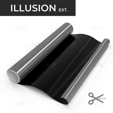 Пленка солнцезащитная зеркальная ILLUSION (Exterior) LUXFIL, на отрез (ширина рулона 1,524 м.)