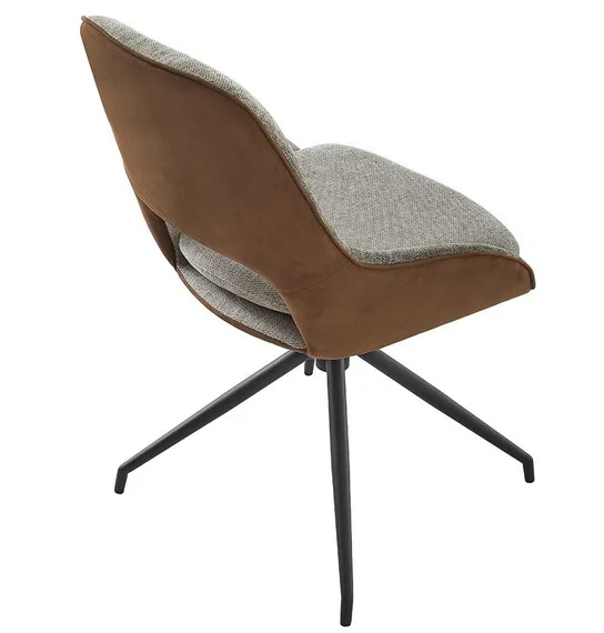 Крутящийся стул Tess бежевый с коричневым