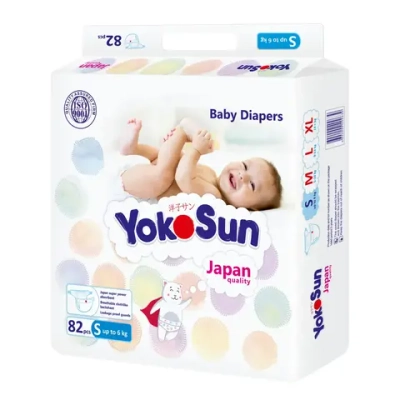 Подгузники YokoSun S до 6кг 82шт