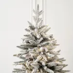 Заснеженная елка с гирляндой встроенной «ile Grande» (Литая+пвх) 210 см / 2,1 м