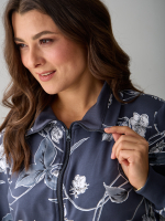 Костюм с брюками КБ-184/графит-плетистаяроза