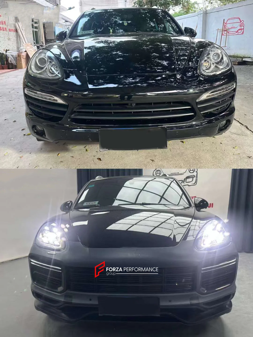 Обвес и задние фары в стиле 9Y0 2018+ для Porsche Cayenne 958.1 2011–2014