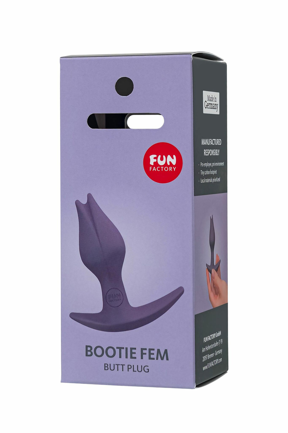 Фиоелетовый анальный стимулятор Bootie Fem - 8,5 см. (Цвет: фиолетовый)