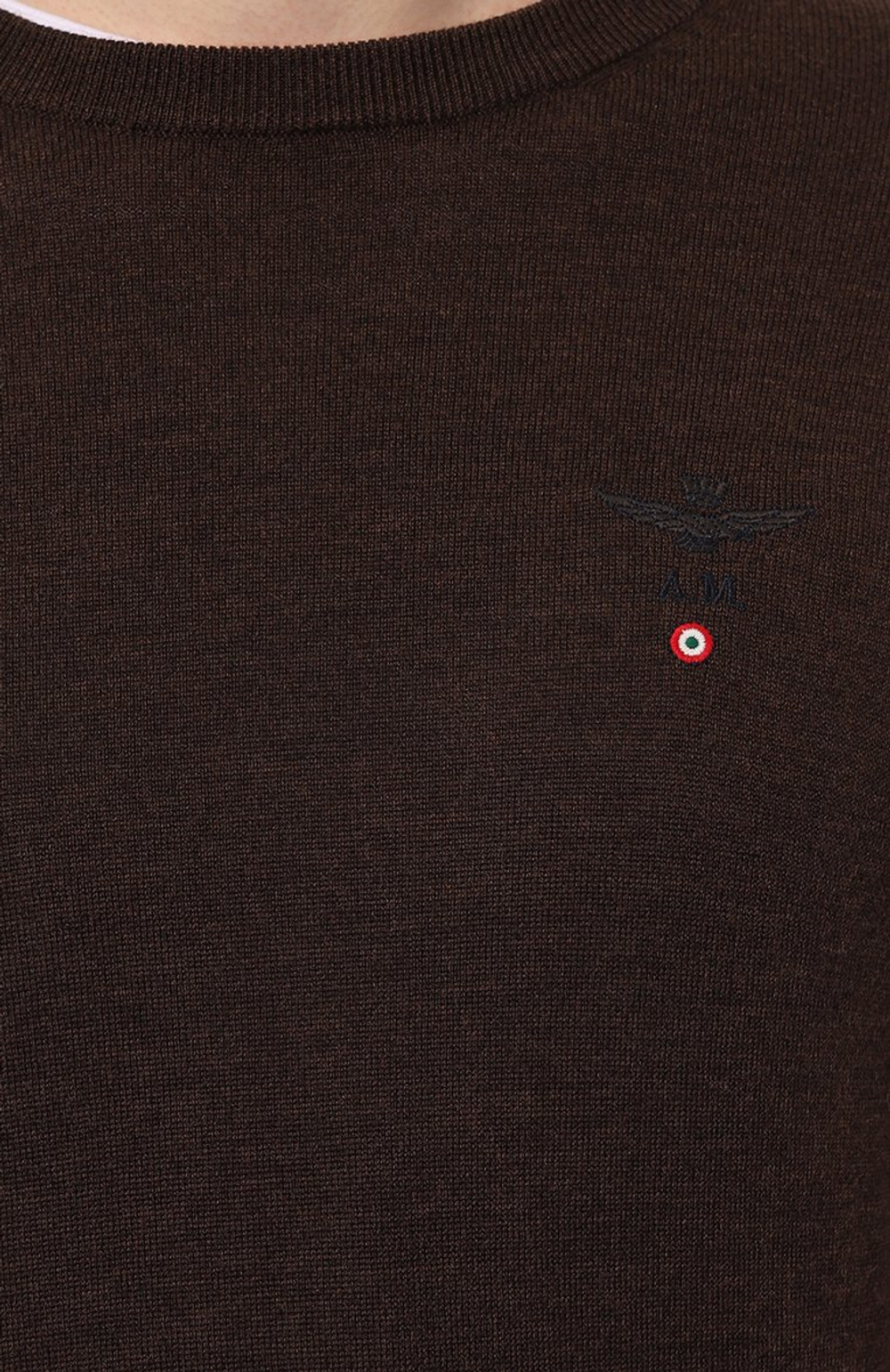 Джемпер муж. AERONAUTICA 1388 бежево-коричневый база