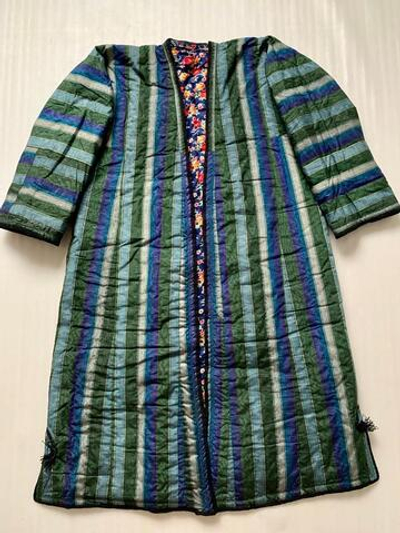 Узбекский халат в полоску(Lux) р.44+