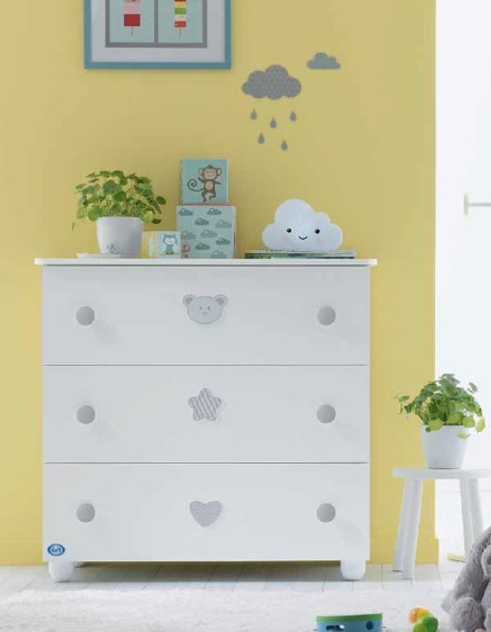 Тумба-комод Pali Merlino (Birillo) 3 ящика белый