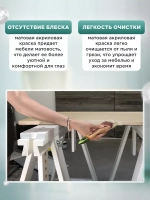 Акриловая краска для мебели и дерева слоновая кость 1 литр