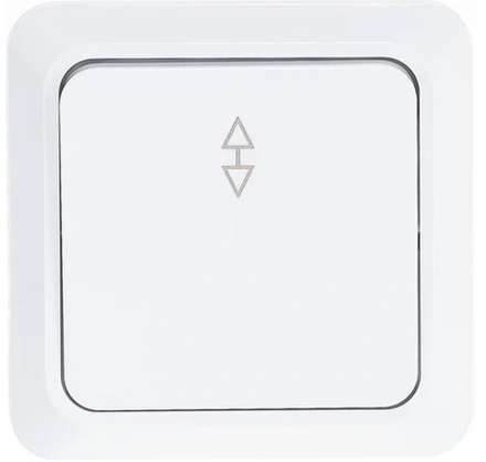 Выключатель 1 клавиша, проходной, белый UNIVersal Олимп О0025