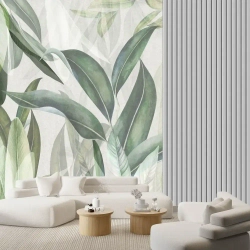 Фотообои 200х270см виниловые на флизелиновой основе "Экзотические листья"