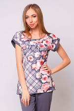 Пижама женская "ПХУКЕТ" футболка+бриджи КЖ 0106