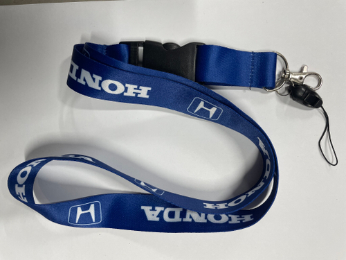 Honda (синий) / Брелок, шнурок для ключей на шею Honda (Хонда), ланъярд, крафт, синий (1 шт)