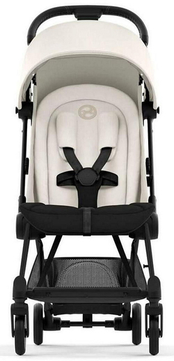 Коляска Cybex Coya Matt Black Frame Cloud G i-Size Magic Black 2 в 1 Off White с дождевиком и бампером