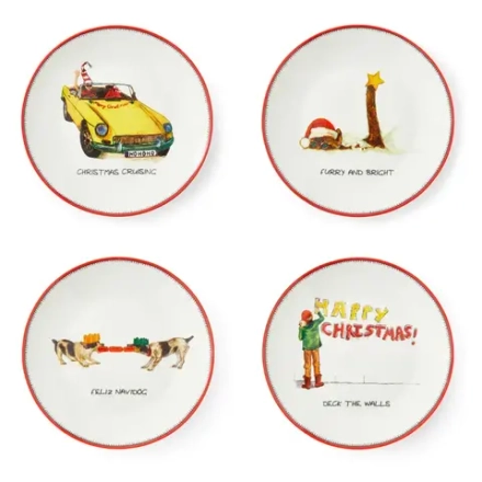 Spode Набор из 4 тарелок Kit Kemp Doodles 15,5 см
