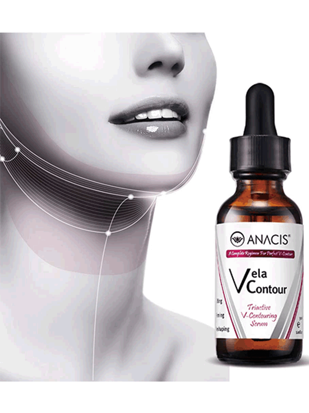 Липолитическая сыворотка для контура лица Anacis Vela Countur V Contoring Serum