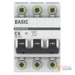 Автоматический выключатель 3P 6А (C) 4,5кА ВА 47-29 Basic