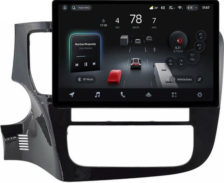 Магнитола для Mitsubishi Outlander 3 2012-2024 (овальный климат, Китай, рамка 9) - Teyes CC4-PRO монитор 13" 2K QLED на Android 13, Snapdragon 778G, ИИ, CarPlay, DSP, 4G SIM-слот