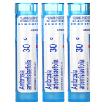 Boiron, средство от аллергии на амброзию, гранулы для рассасывания, 3 упаковки по 80 гранул