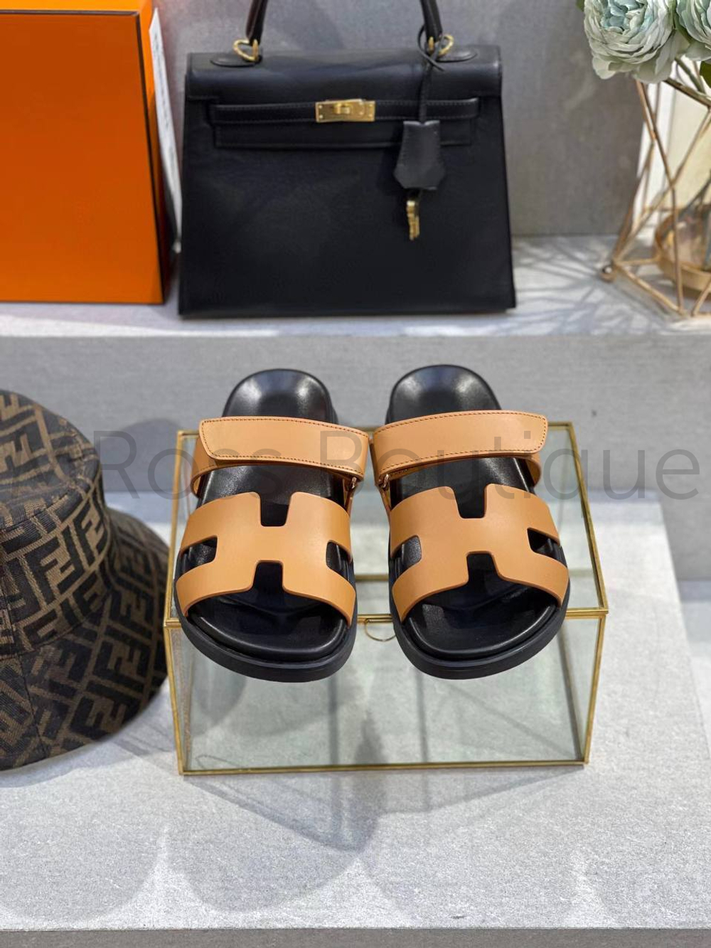 Мужские коричневые сандалии Hermes