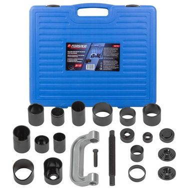 Съемник сайлентблоков и подшипников с набором оправок 21пр., в кейсе Forsage F-921T2