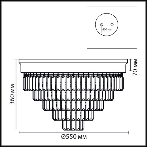 Потолочная люстра Lumion ZAHA 5257/8C