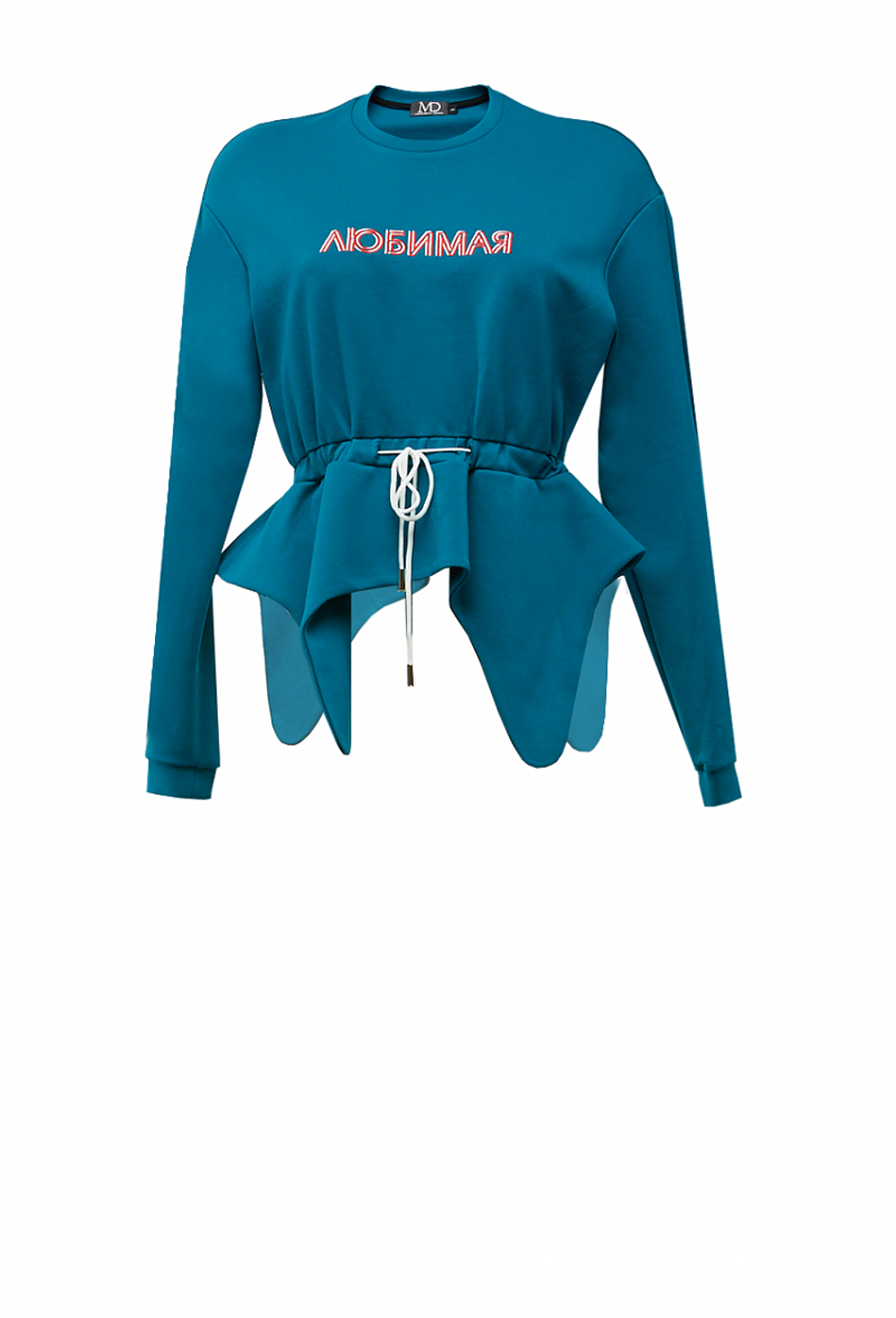 Свитшот на завязках изумрудный 19-02-20FW