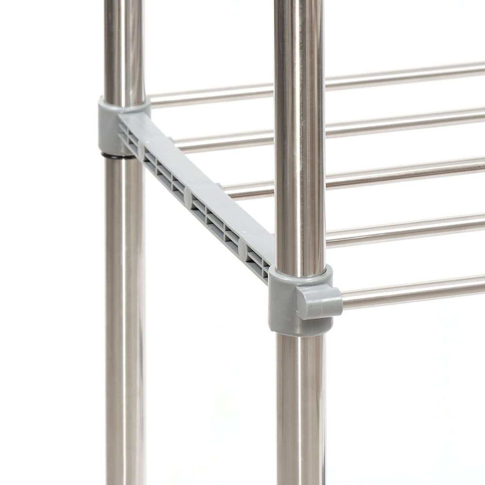 Вешалка напольная 80х43х160 см, Aqwin, мет-л, с колесами, VSY20, сер