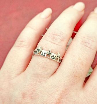 Кольцо День и Ночь. Серебро