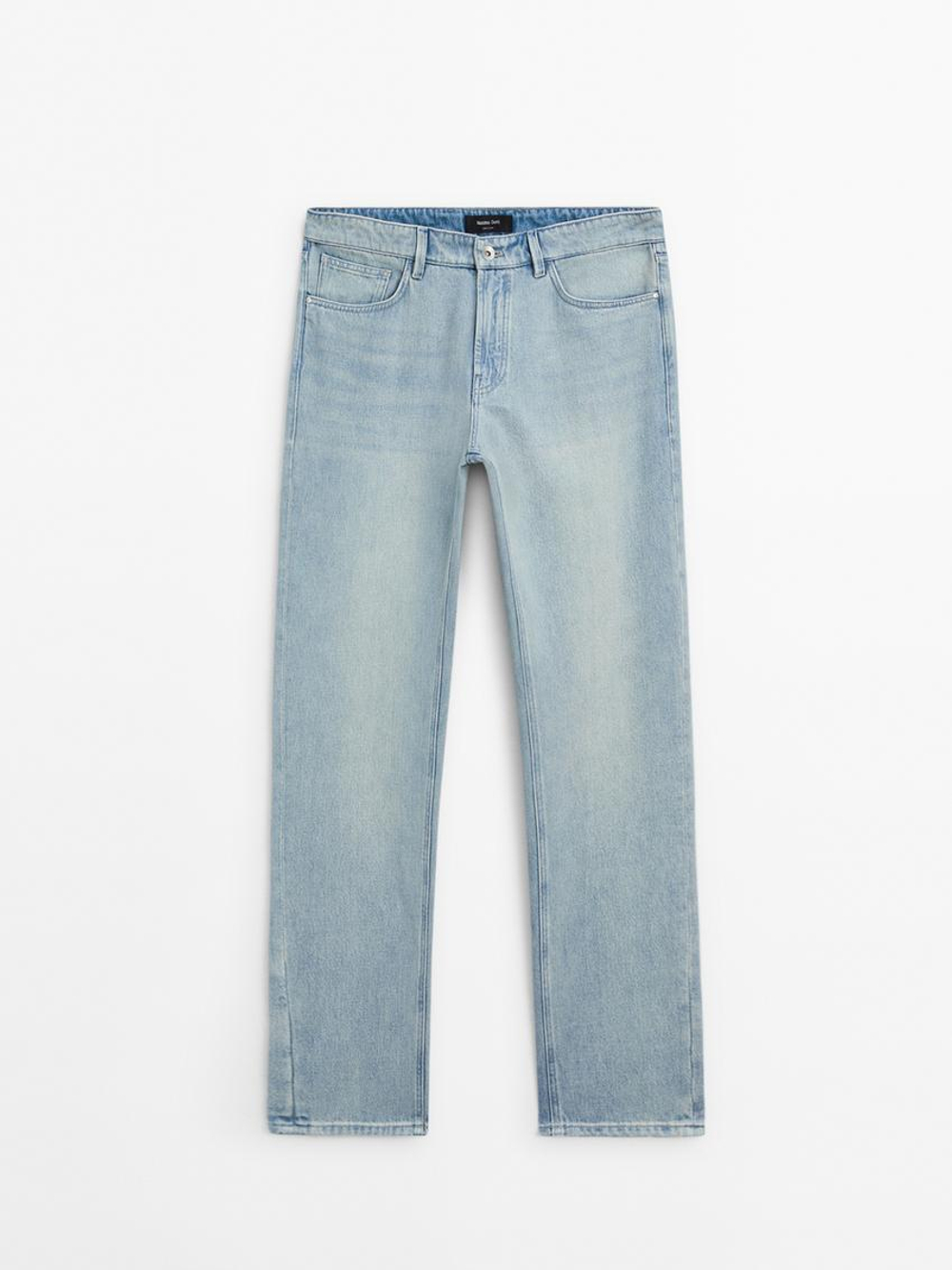 Massimo Dutti Зауженные джинсы из 100% хлопка, индиго