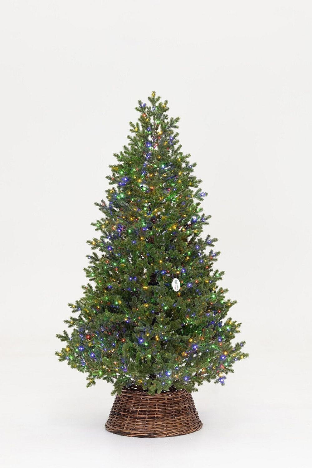 литая ель искусственная с гирляндой встроенной 2в1