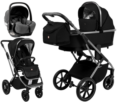 Коляска 3 в 1 Sweet Baby Rocco + автокресло Premier Grey Black