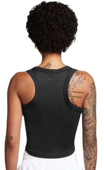 Женский топ теннисный Nike One Fitted Dir-Fit Short Sleeve Crop Tank - черный