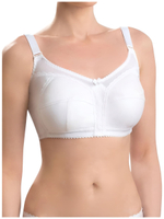 Бюстгальтер больших размеров для фиксации экзопротезов молочной железы 95H белый