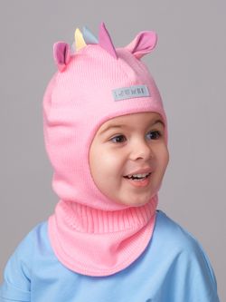 Шлем весенний/осенний вязаный (Розовое облачко) UNIC