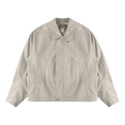 Куртка Nothomme Blue Spring Slightly Wrinkled Cotton-Nylon Blend Cargo Turn-Down Collar Jacket