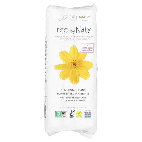 Naty, гигиенические прокладки, обычные, 14 шт.